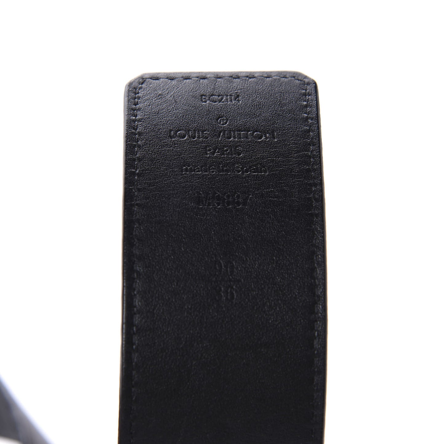 Calfskin 40mm LV Initiales Reversible Belt 90 36 Dark Brown Black