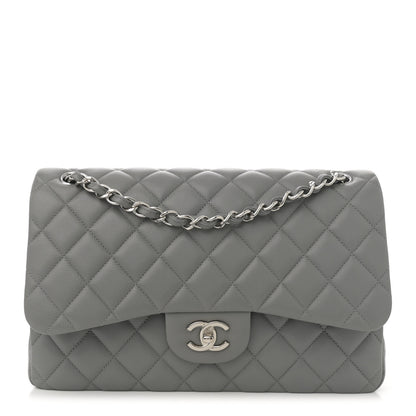 Chanel Caviar Quilted Jumbo Double Flap Grey 1 of 12