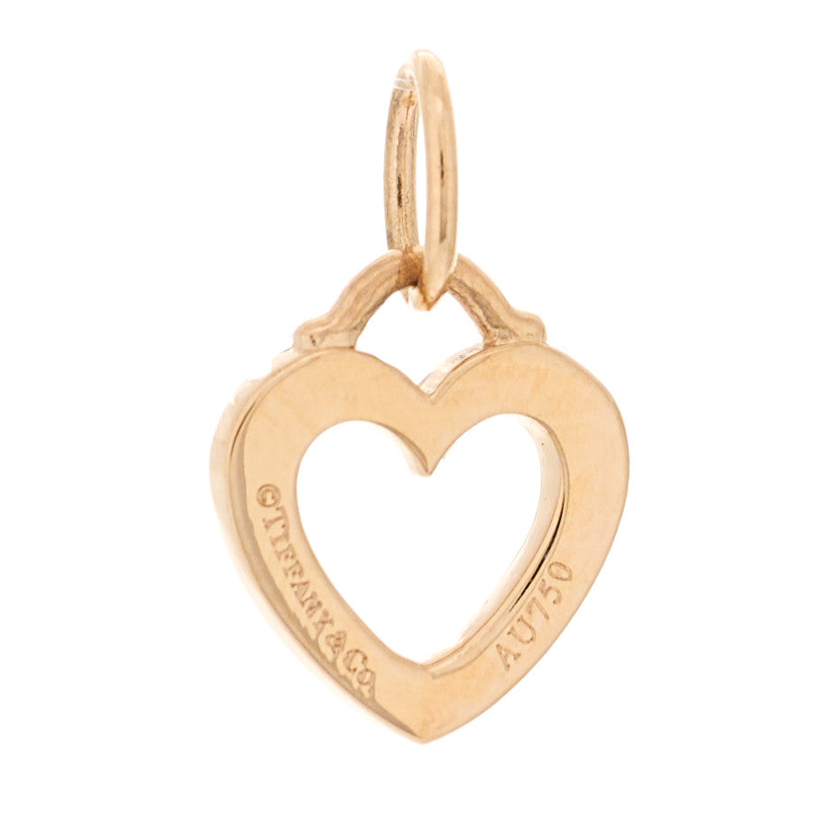 Tiffany 18K Rose Gold Diamond Sentimental Heart Pendant 3 of 4