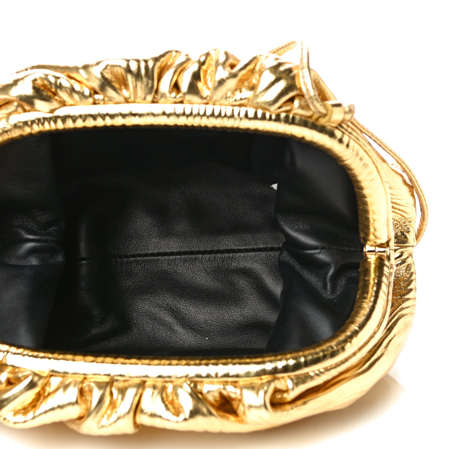 Bottega Veneta Metallic Bark Calfskin The Mini Pouch Gold 5 of 11