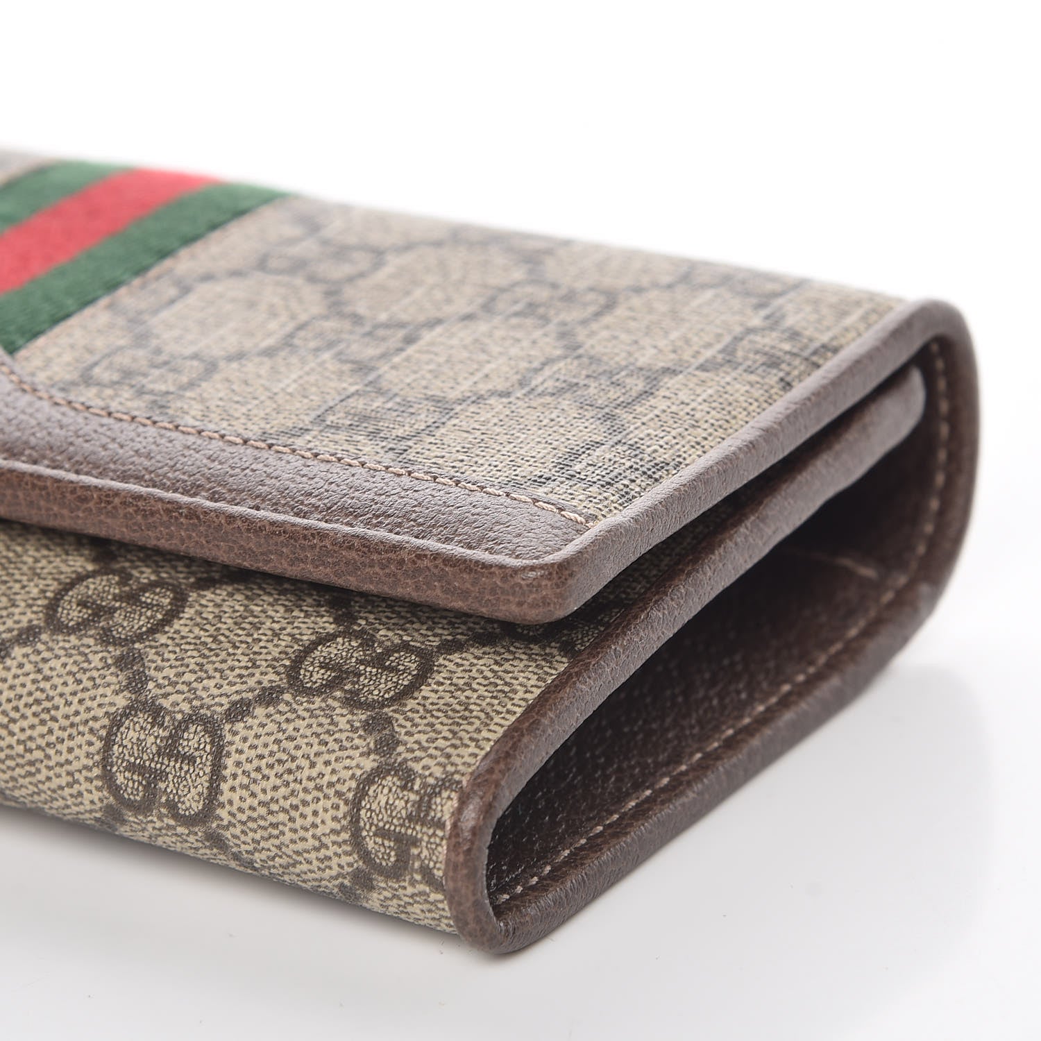 Gucci GG Supreme Monogram Web Ophidia Wallet On Chain Brown 9 of 9