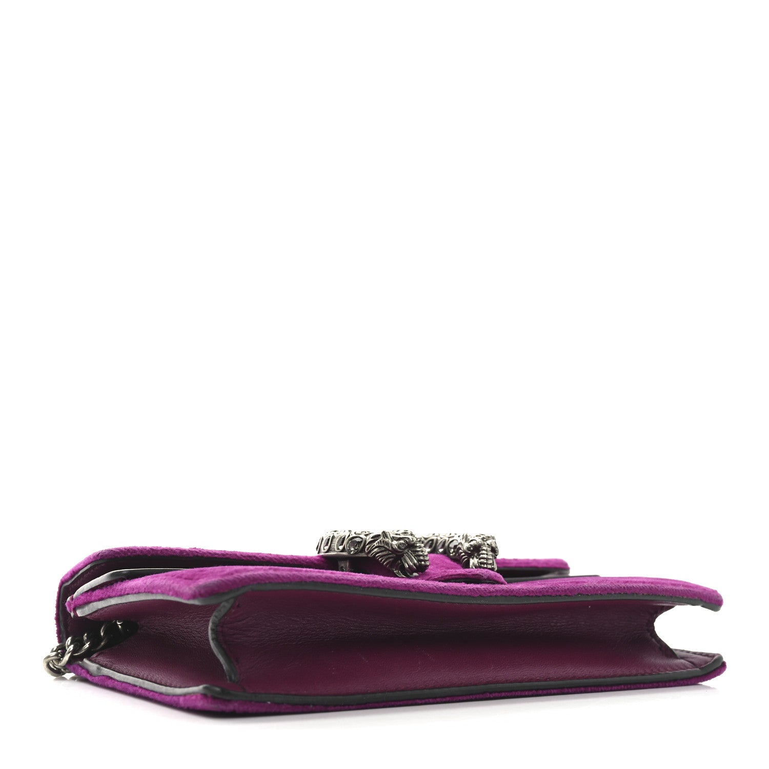Gucci Velvet Super Mini Dionysus Shoulder Bag Fuchsia Violet Cyclamen 4 of 10