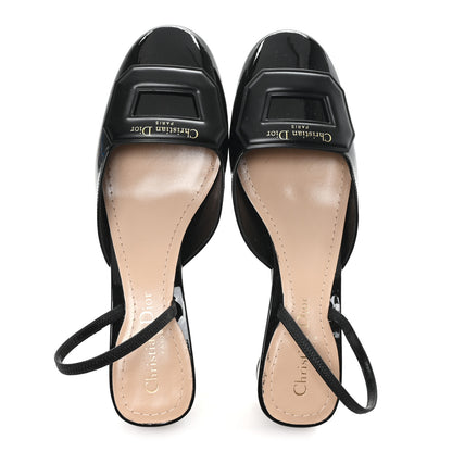 Christian Dior Patent Dior Day Slingback 35mm Pumps 38 Black 2 of 9