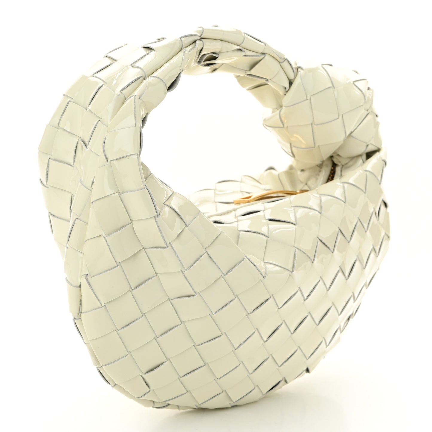 Patent Nappa Intrecciato Mini Jodie White