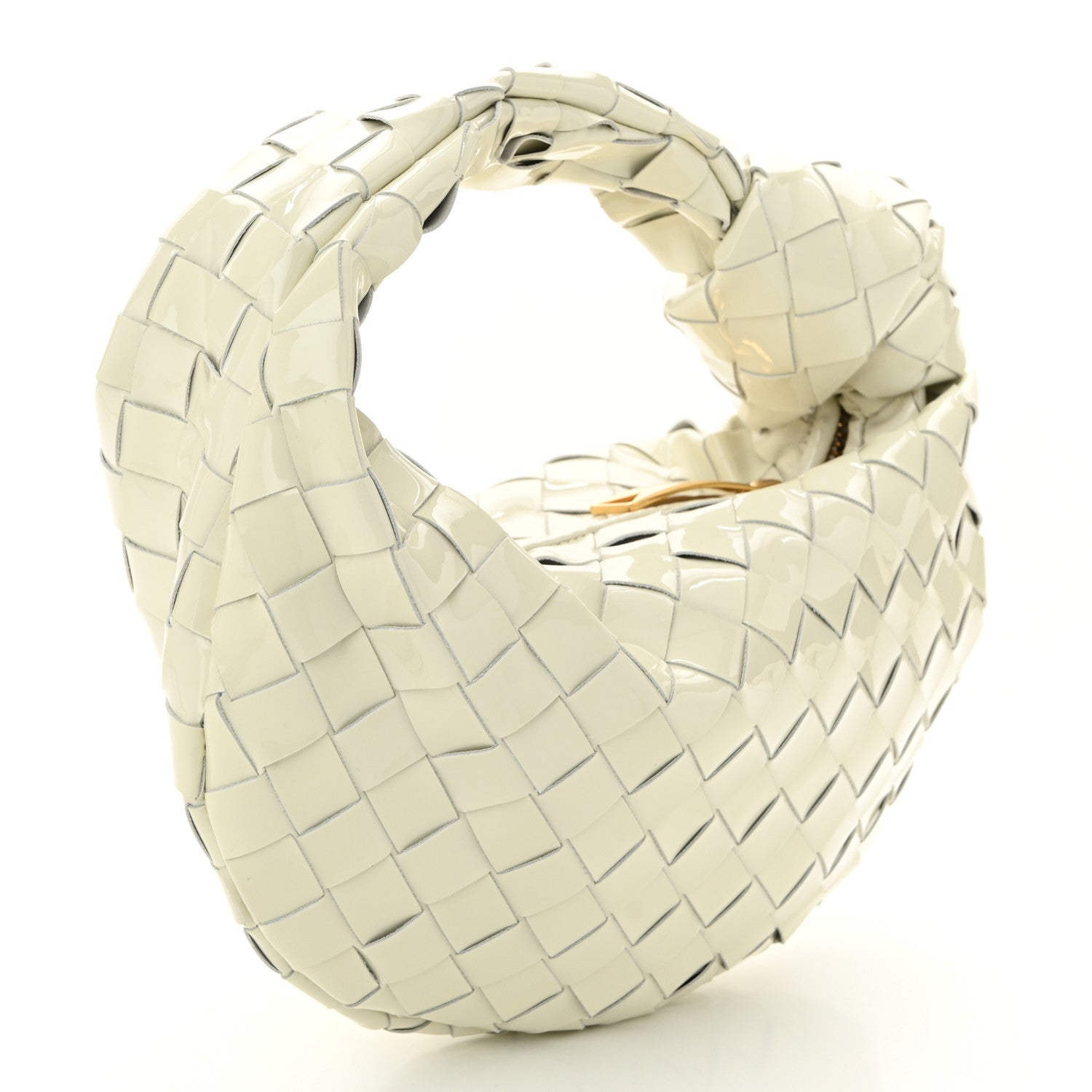 Bottega Veneta Patent Nappa Intrecciato Mini Jodie White 3 of 10