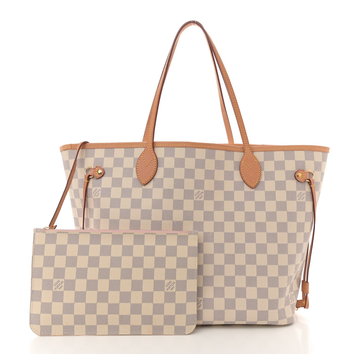 Louis Vuitton Damier Azur Neo Neverfull MM Rose Ballerine 2 of 13