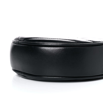 Saint Laurent Calfskin Matelasse Chevron Round Vinyle Camera Bag Black 6 of 17