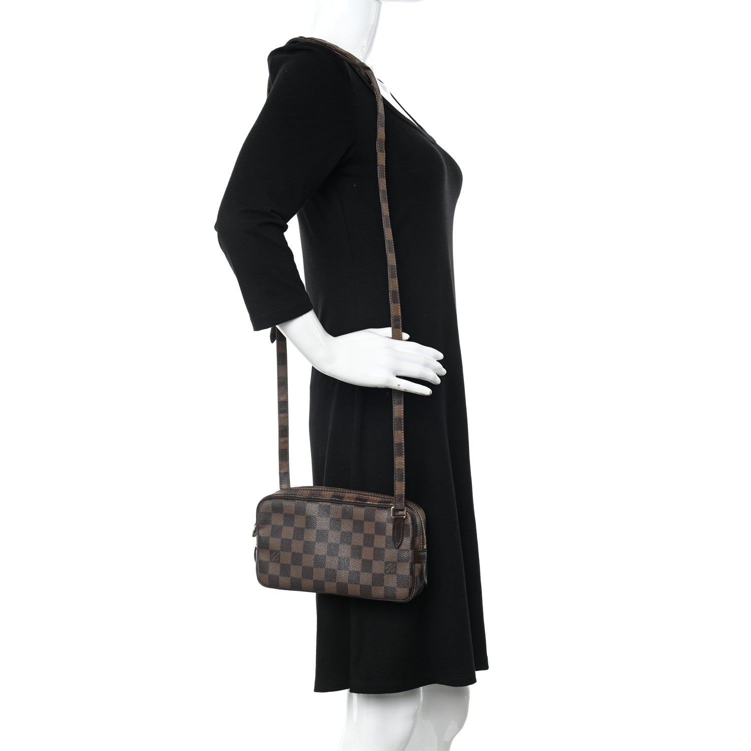 Louis Vuitton Damier Ebene Pochette Marly Bandouliere 2 of 14