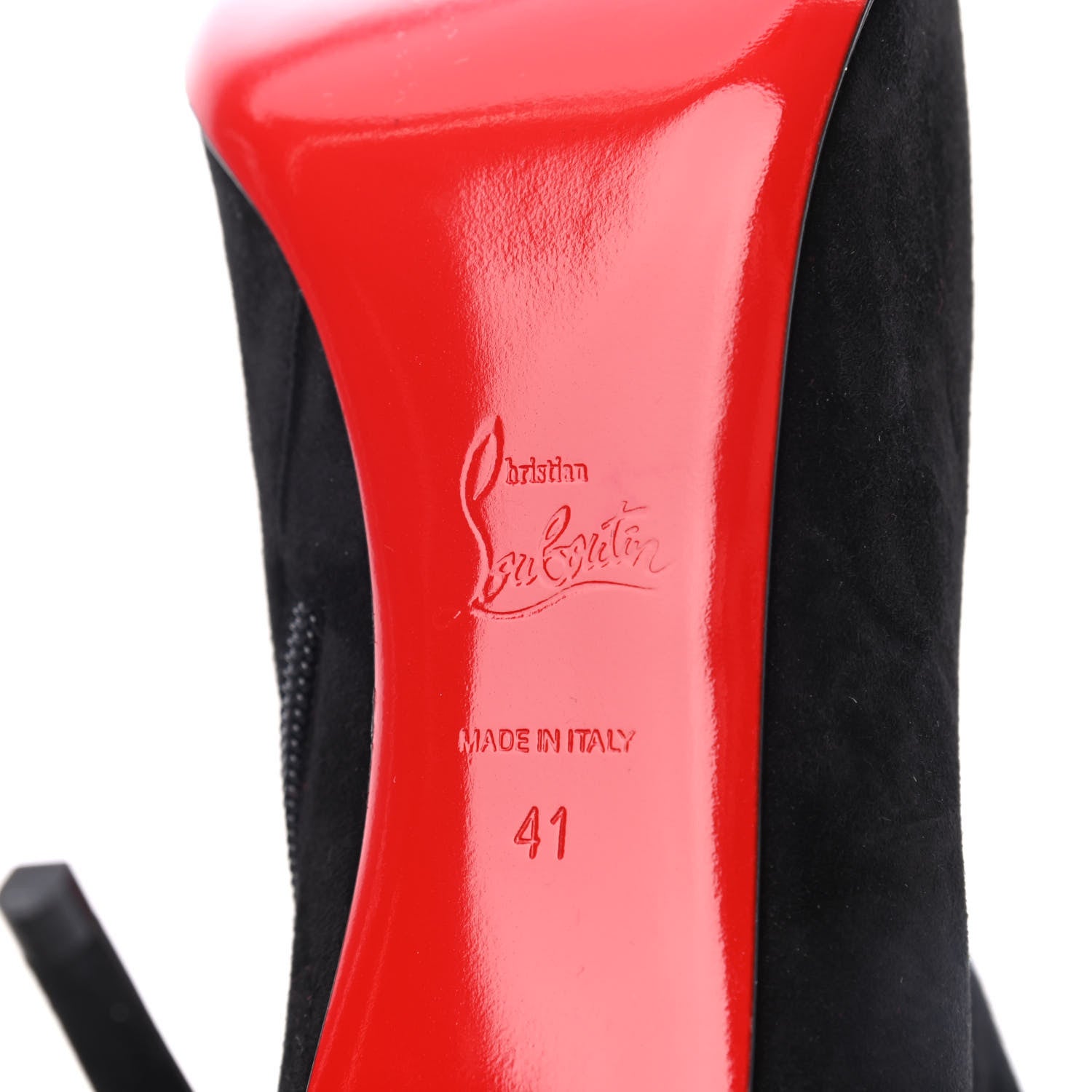 Christian Louboutin Veau Velours Eloise Booty 85 Ankle Boots 41 Black 7 of 23