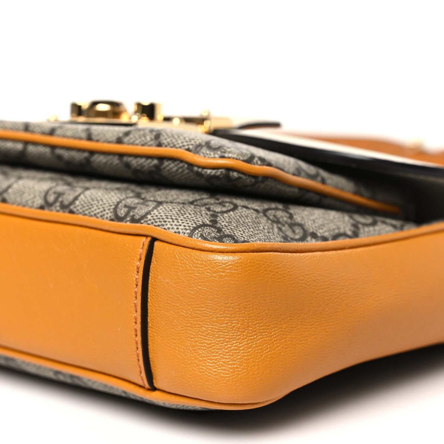 Gucci GG Supreme Monogram Calfskin Mini Padlock Flap Pocket Shoulder Bag Beige Mystic White Sun Oil 10 of 10
