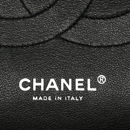 Chanel Shiny Distressed Calfskin Quilted Jumbo Double Flap So Black 6 of 12