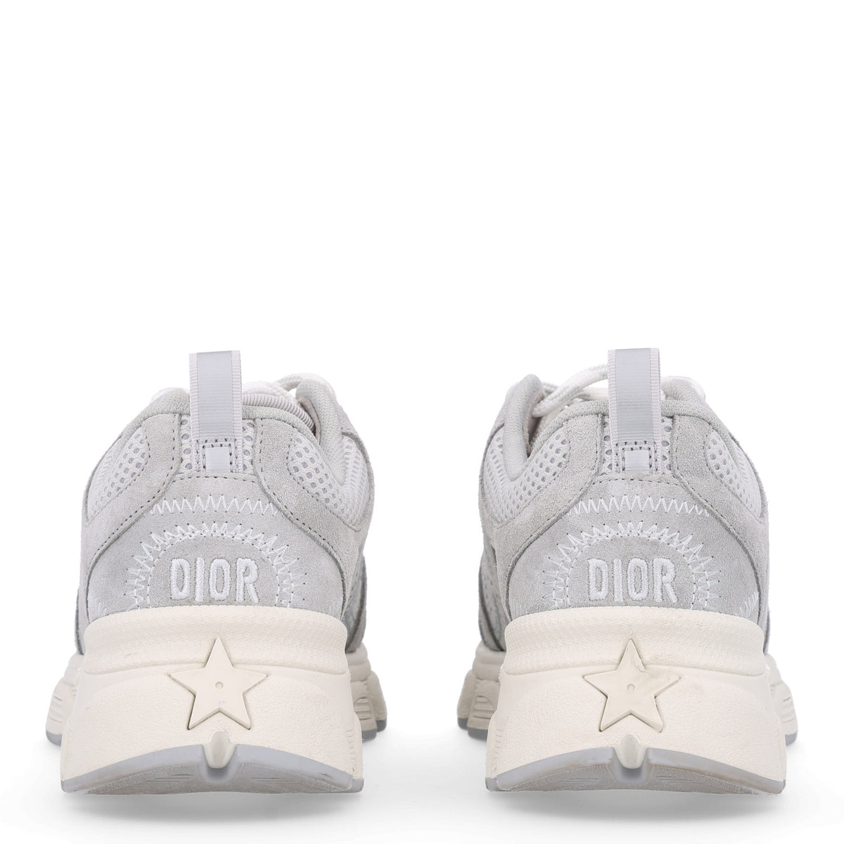 Technical Mesh Suede Dior Chrono Sneakers 38.5 Grey