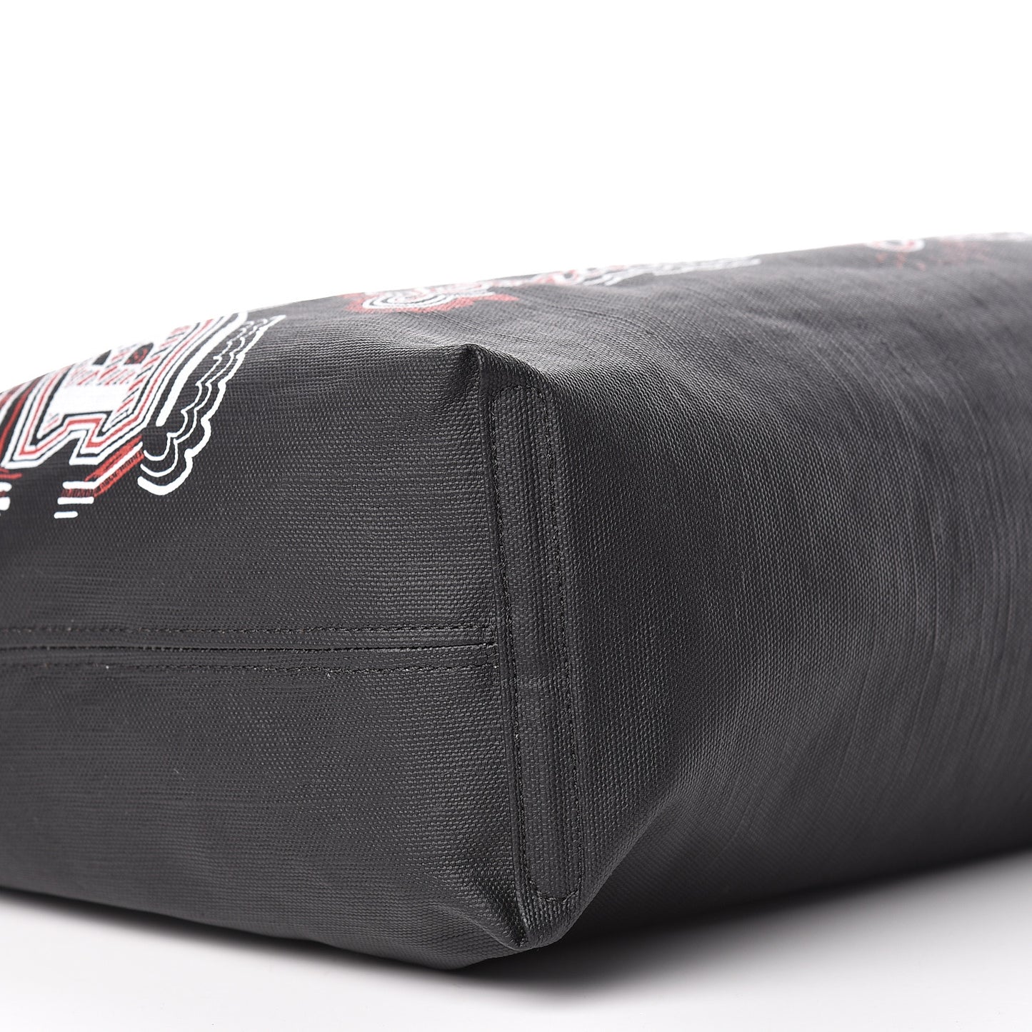 Coated Canvas Mega Check Medium Doodle Tote Black