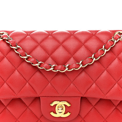 Chanel Caviar Quilted Medium Double Flap Red 8 of 15