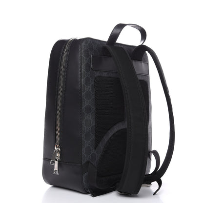 Gucci GG Supreme Monogram Web Tote Backpack Black Grey 3 of 9