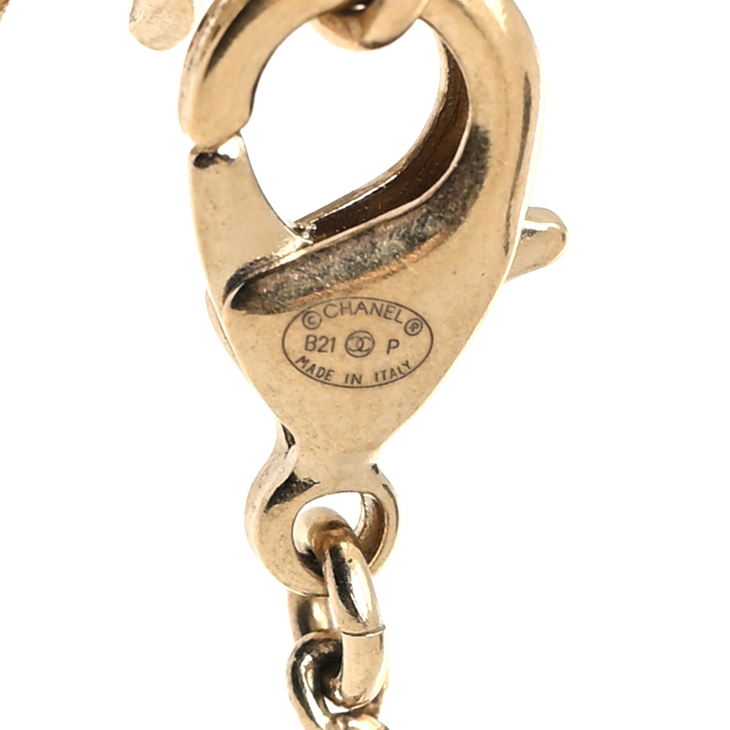 Chanel Metal 3 Charms Necklace Gold 5 of 6