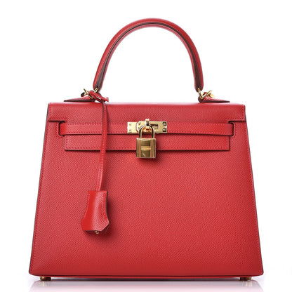 Hermes Epsom Kelly Sellier 25 Rouge Casaque 1 of 31