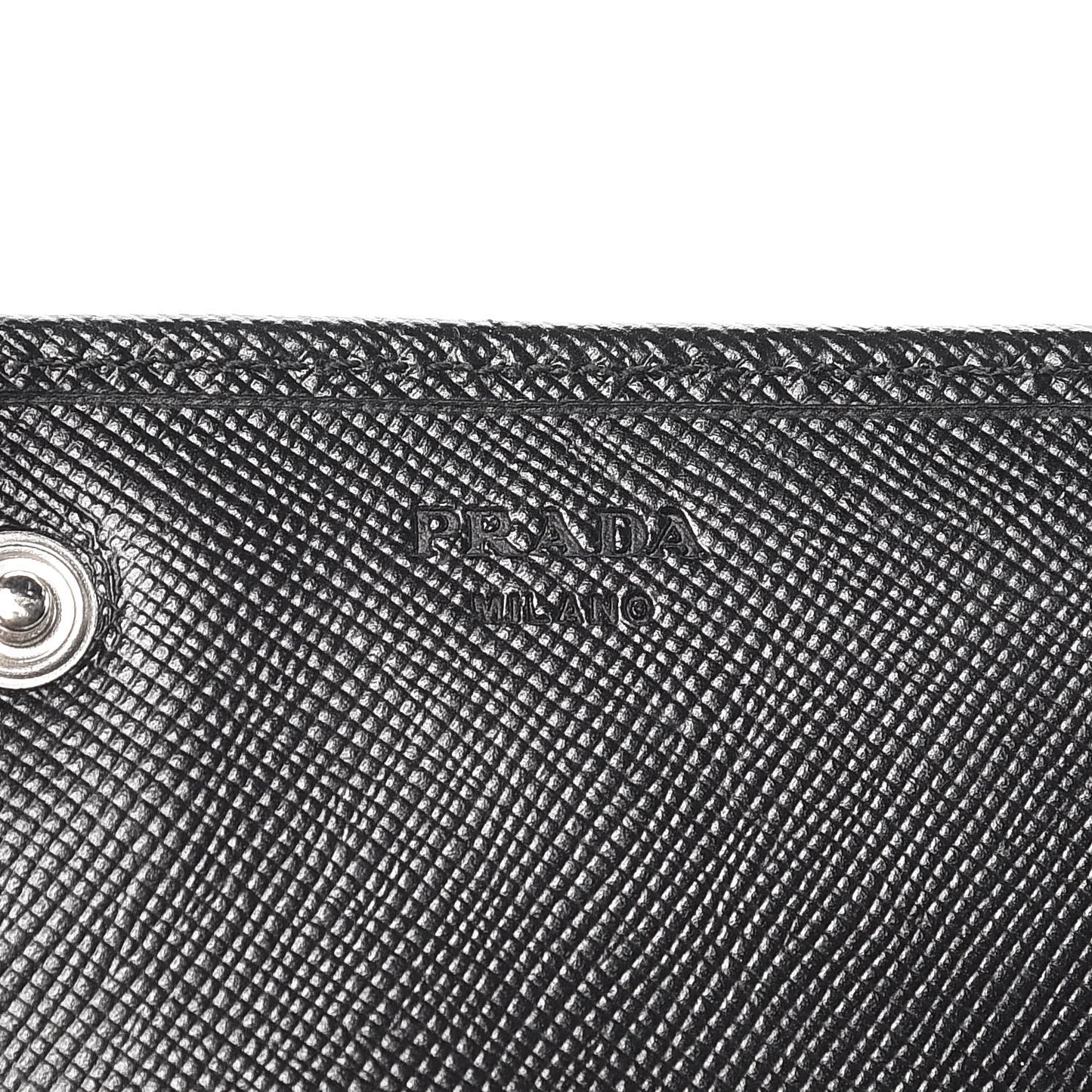Saffiano Triangle Continental Flap Wallet Black