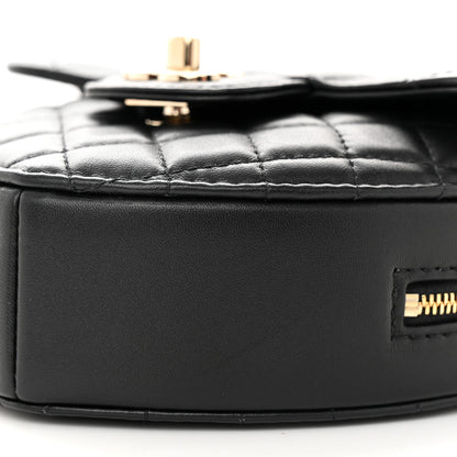 Chanel Lambskin Quilted CC In Love Heart Bag Black 10 of 11
