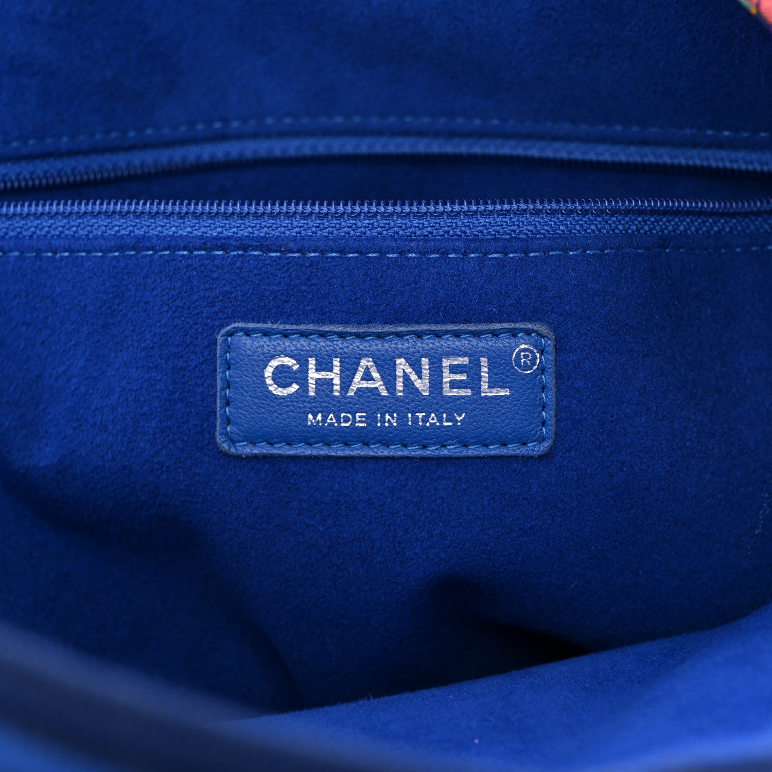 Chanel Foulard Fabric Quilted Printed Backpack Pink 6 of 12