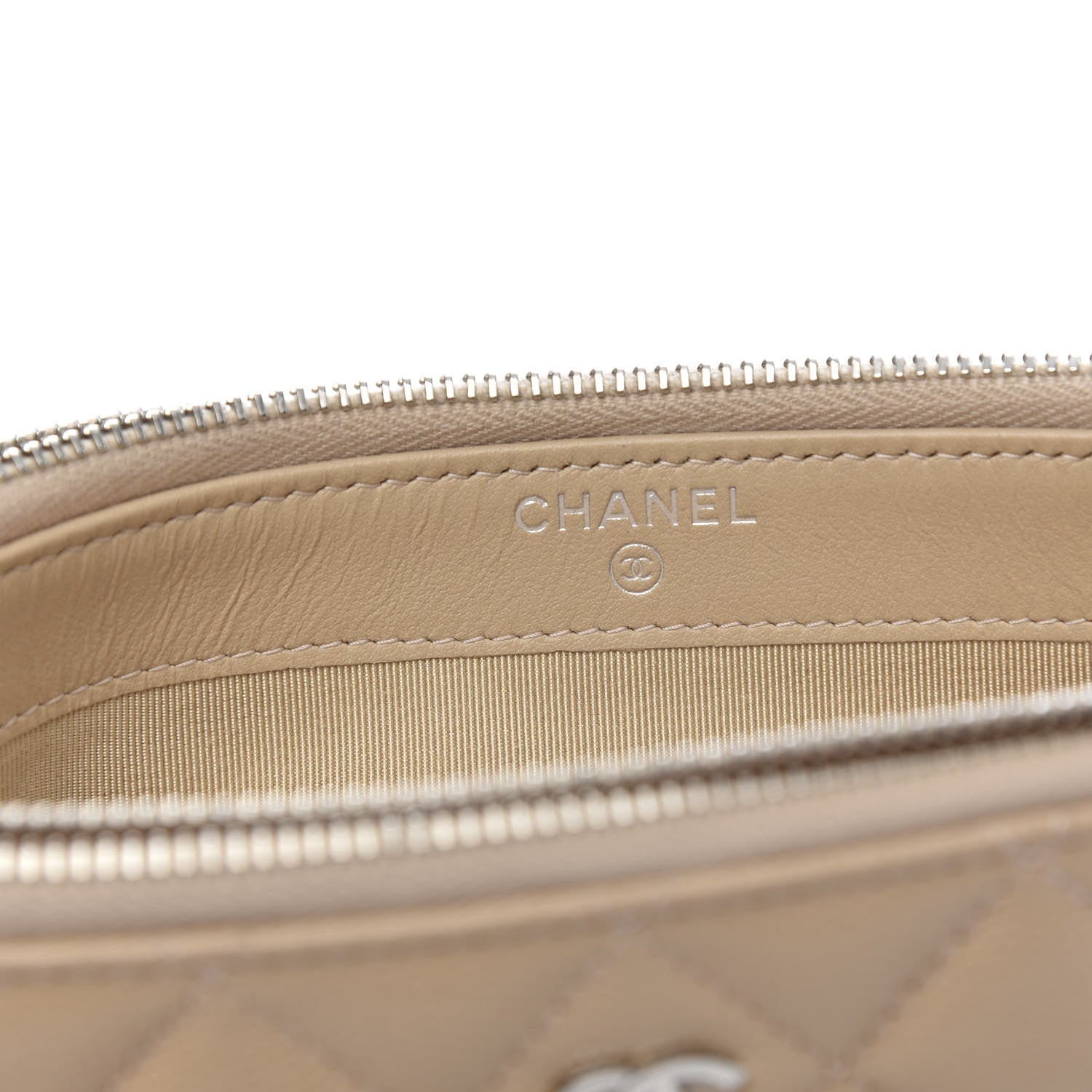 Chanel Caviar Quilted Small Clutch With Chain Beige 8 of 12