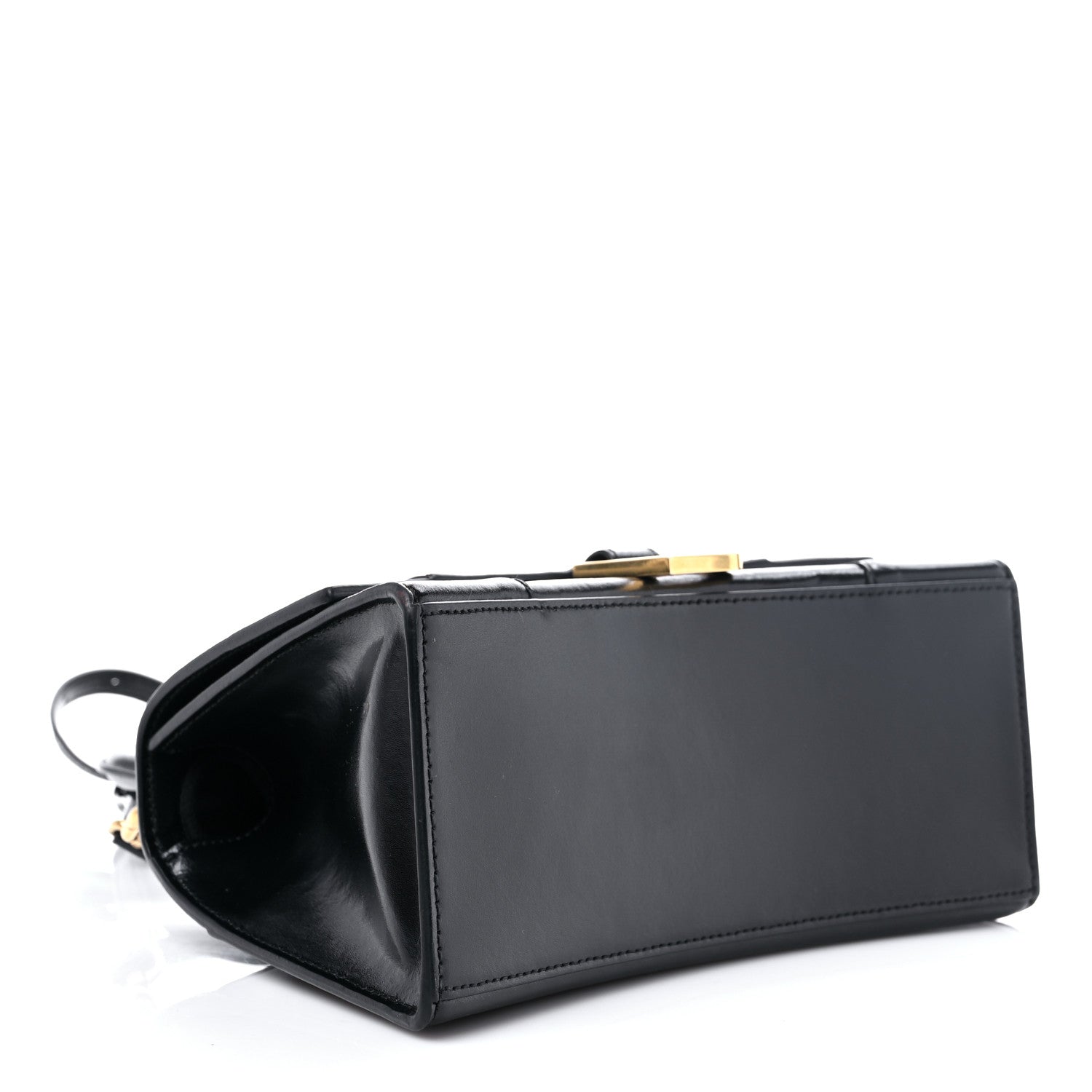 Balenciaga Shiny Box Calfskin Small Hourglass Top Handle Bag Black 4 of 16