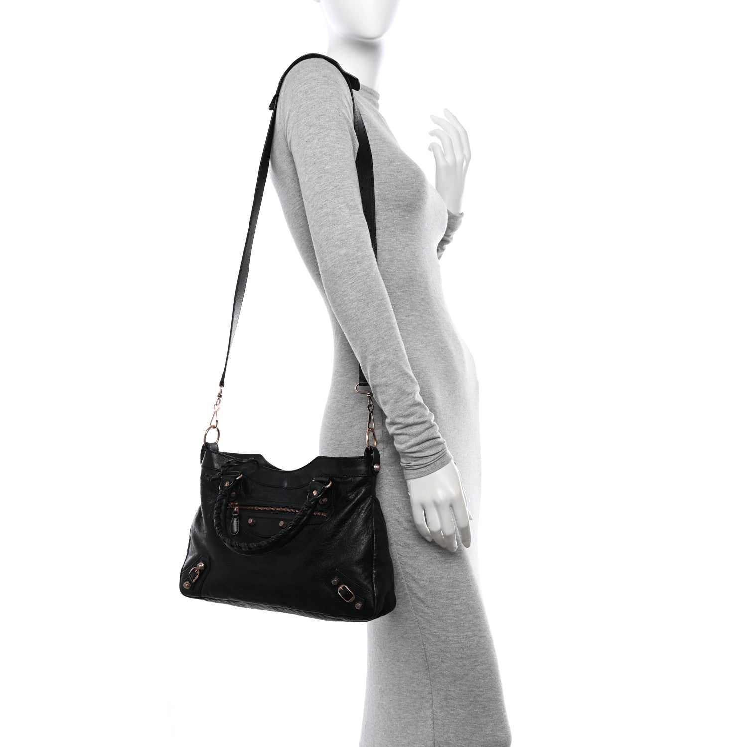 Balenciaga Agneau Giant 12 Rose Gold Hardware Town Black 2 of 11