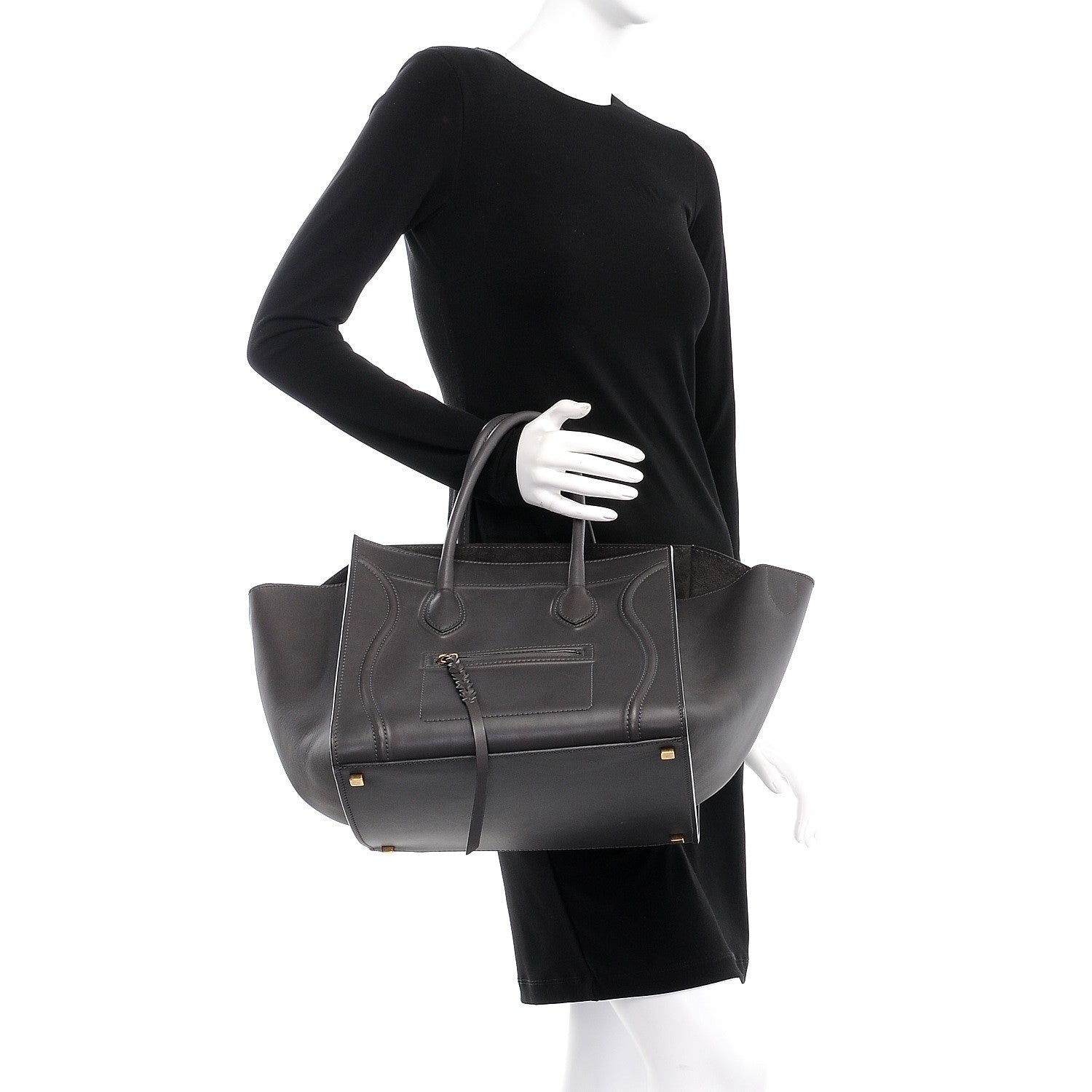 Celine Smooth Calfskin Medium Phantom Luggage Grey 13 of 22