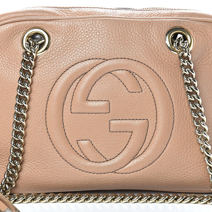 Gucci Pebbled Calfskin Small Soho Bowler Camelia 7 of 12
