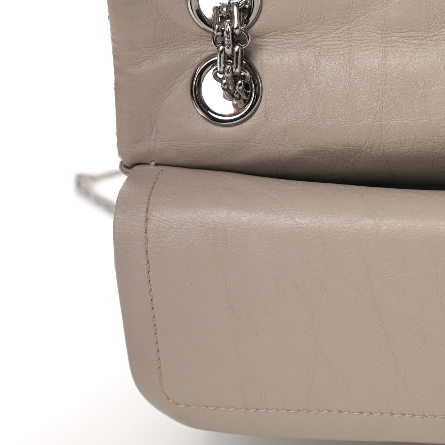 Chanel Aged Calfskin Quilted 2.55 Reissue 226 Flap Taupe 12 of 17