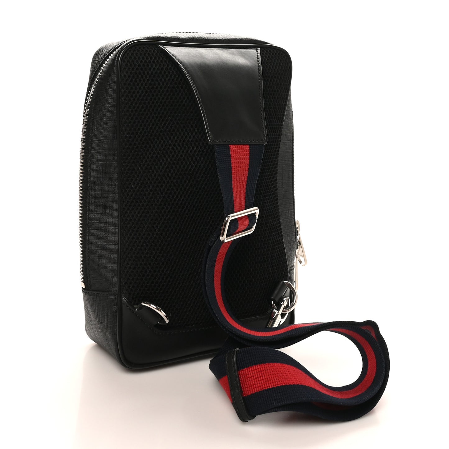 GG Supreme Monogram Web Belt Bag Black Grey