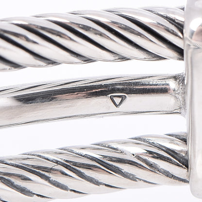 David Yurman Sterling Silver Diamond 7mm X Crossover Cuff 5 of 5