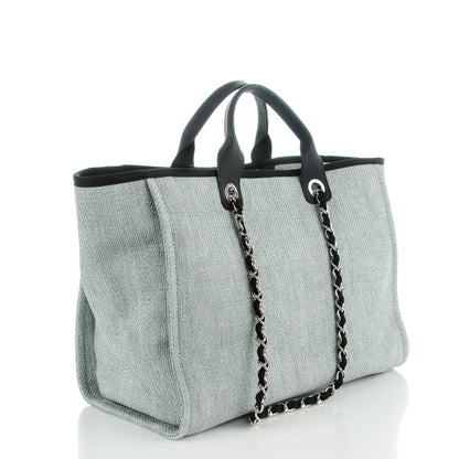 Chanel Canvas Large Deauville Tote Grey 3 of 7