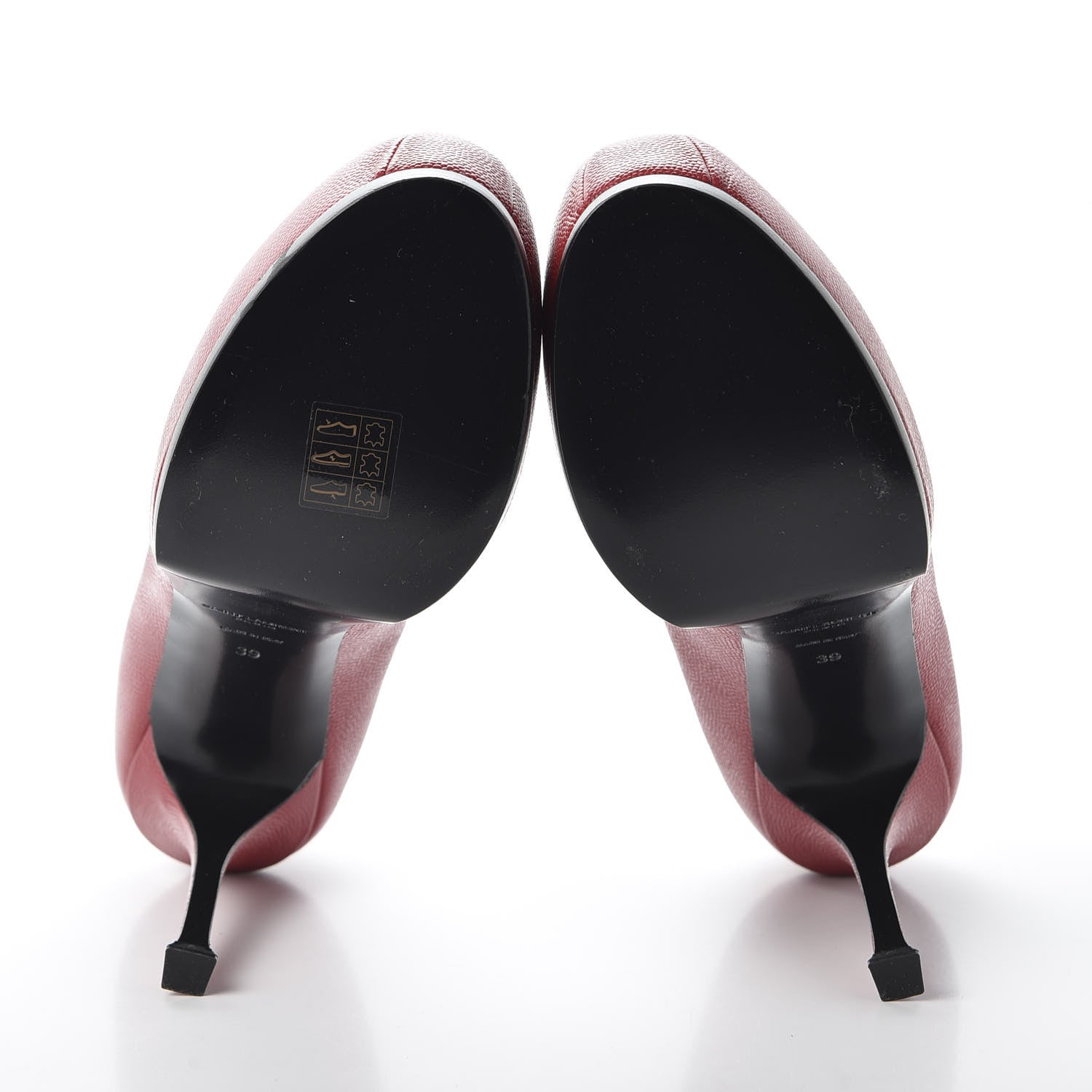 Saint Laurent Vernigolf Tribtoo 80 Platform Pumps 39 Red 5 of 9
