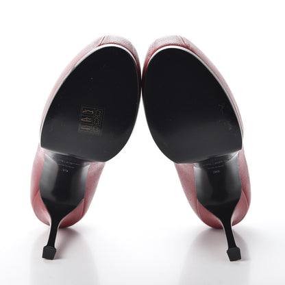 Saint Laurent Vernigolf Tribtoo 80 Platform Pumps 39 Red 5 of 9