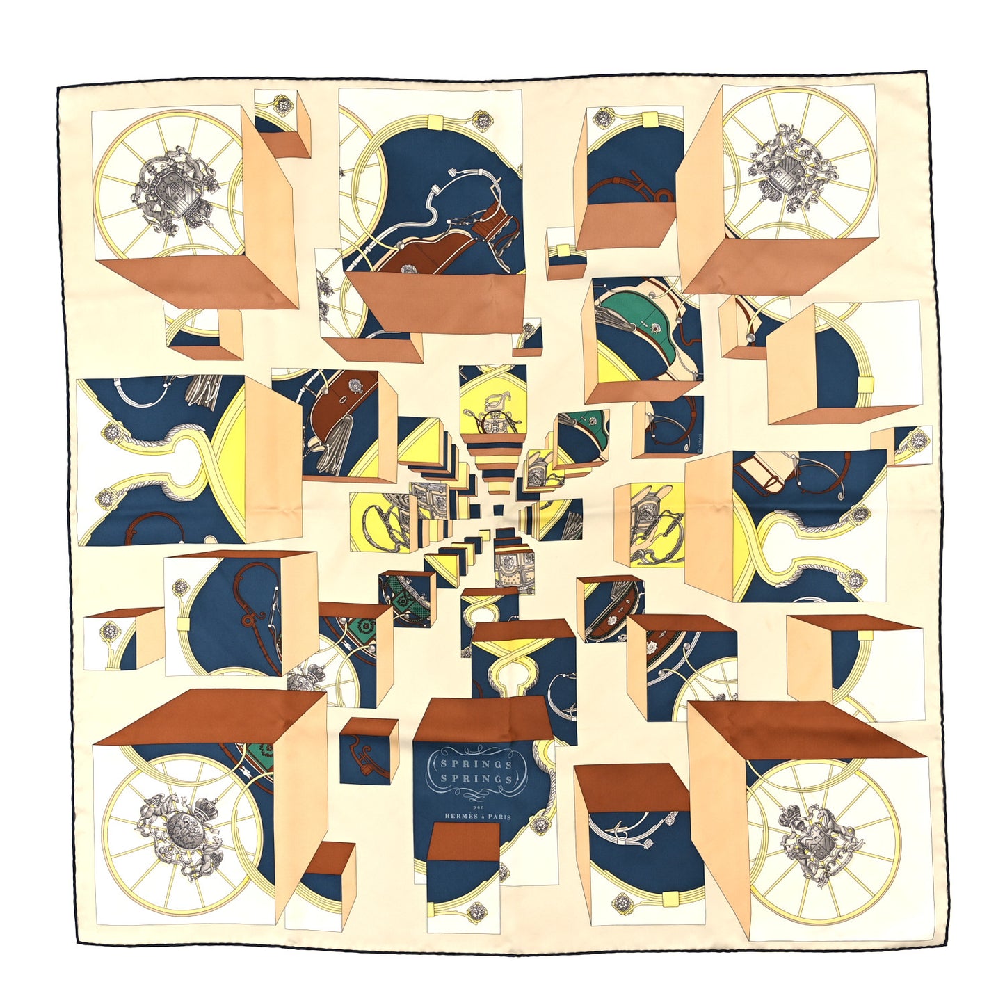 Silk Springs Springs Scarf 90 Creme Gris Fonce