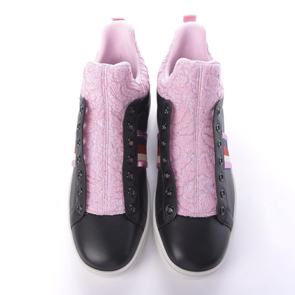 Gucci Calfskin Lace Ayers Sylvie Web Womens New Ace High Top Sneakers 39.5 Black 5 of 10