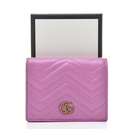 Gucci Calfskin Matelasse GG Marmont Card Case Candy Mousse 12 of 12