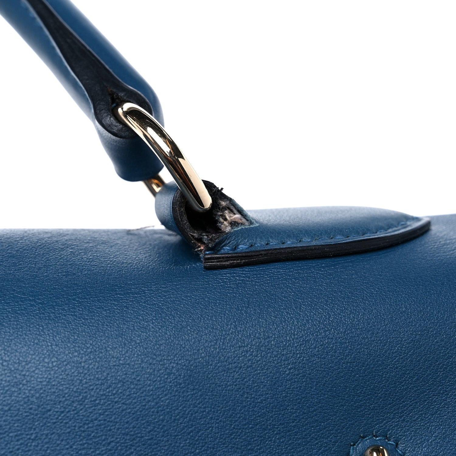 Hermes Veau Sikkim Kelly Relax 50 Bleu Thalassa 15 of 17