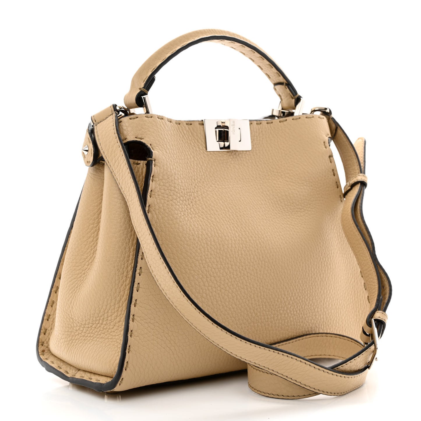 Cuoio Romano Selleria Medium Peekaboo Iconic Essentially Satchel Paglia Latte Mou