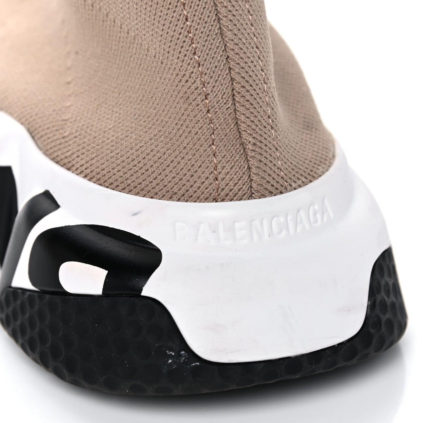 Neoprene Knit Womens Speed Graffiti Sneakers 38 Beige White Black
