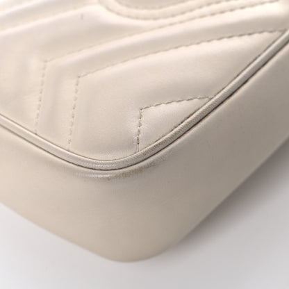 Gucci Calfskin Matelasse Super Mini GG Marmont Shoulder Bag White 10 of 19