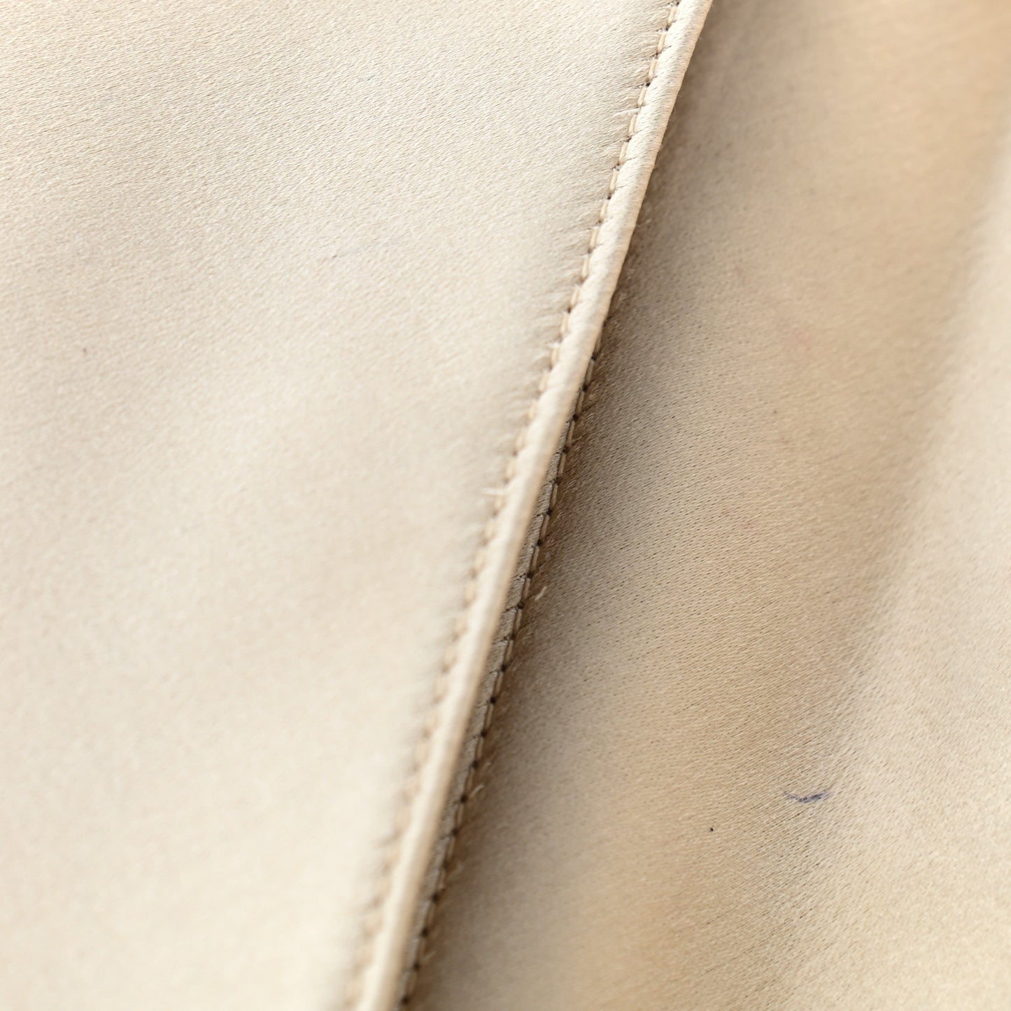 Satin Pleated Crystal CC Clutch Beige