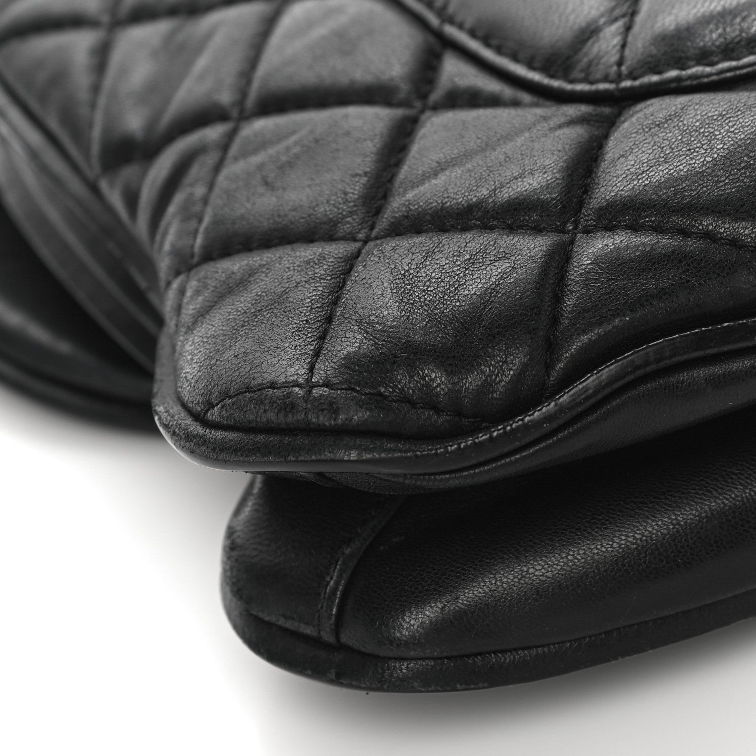 Chanel Lambskin Quilted Large Pagode Piping Flap Black 10 of 17