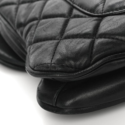 Chanel Lambskin Quilted Large Pagode Piping Flap Black 10 of 17