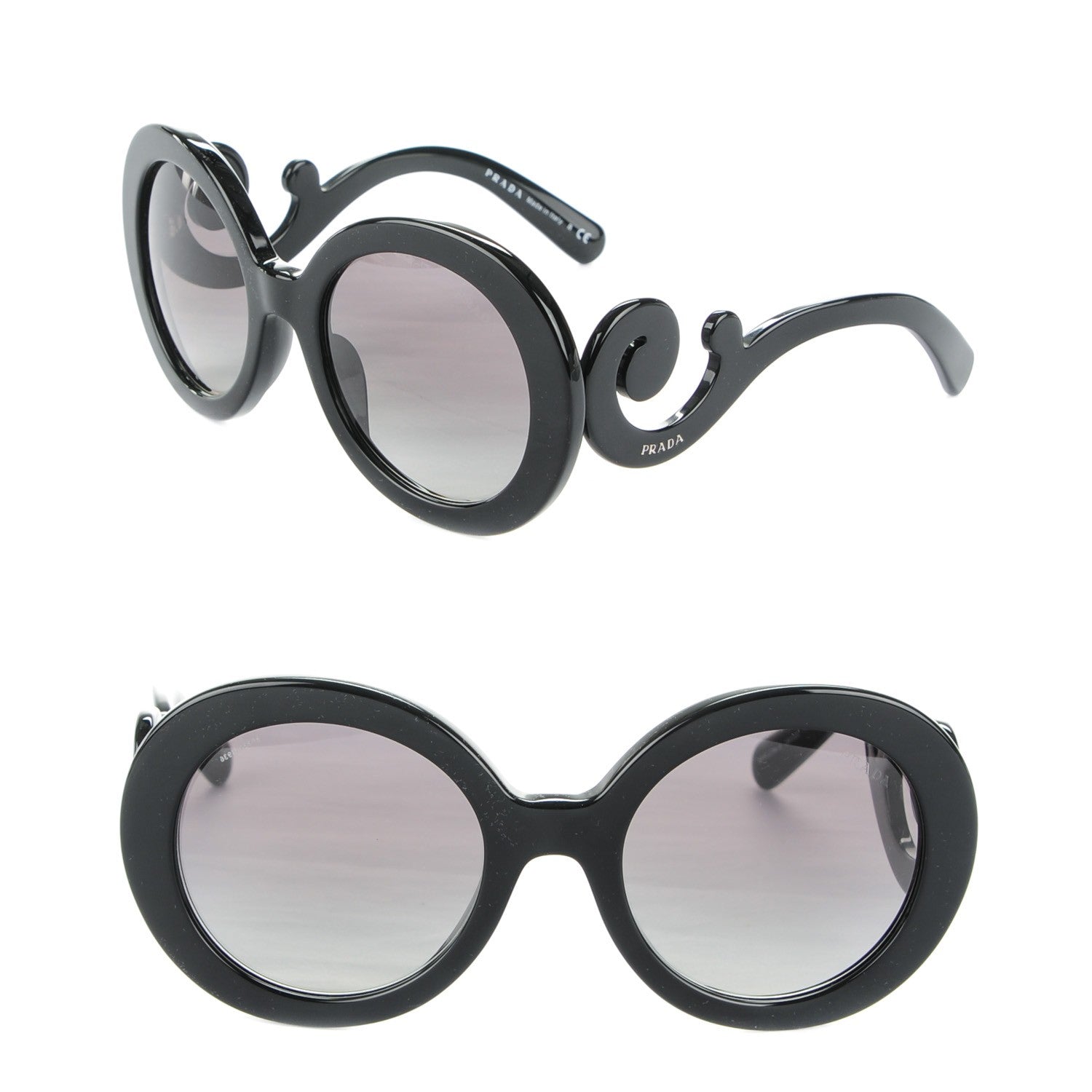 Prada Baroque Sunglasses SPR 27N Black 1 of 5