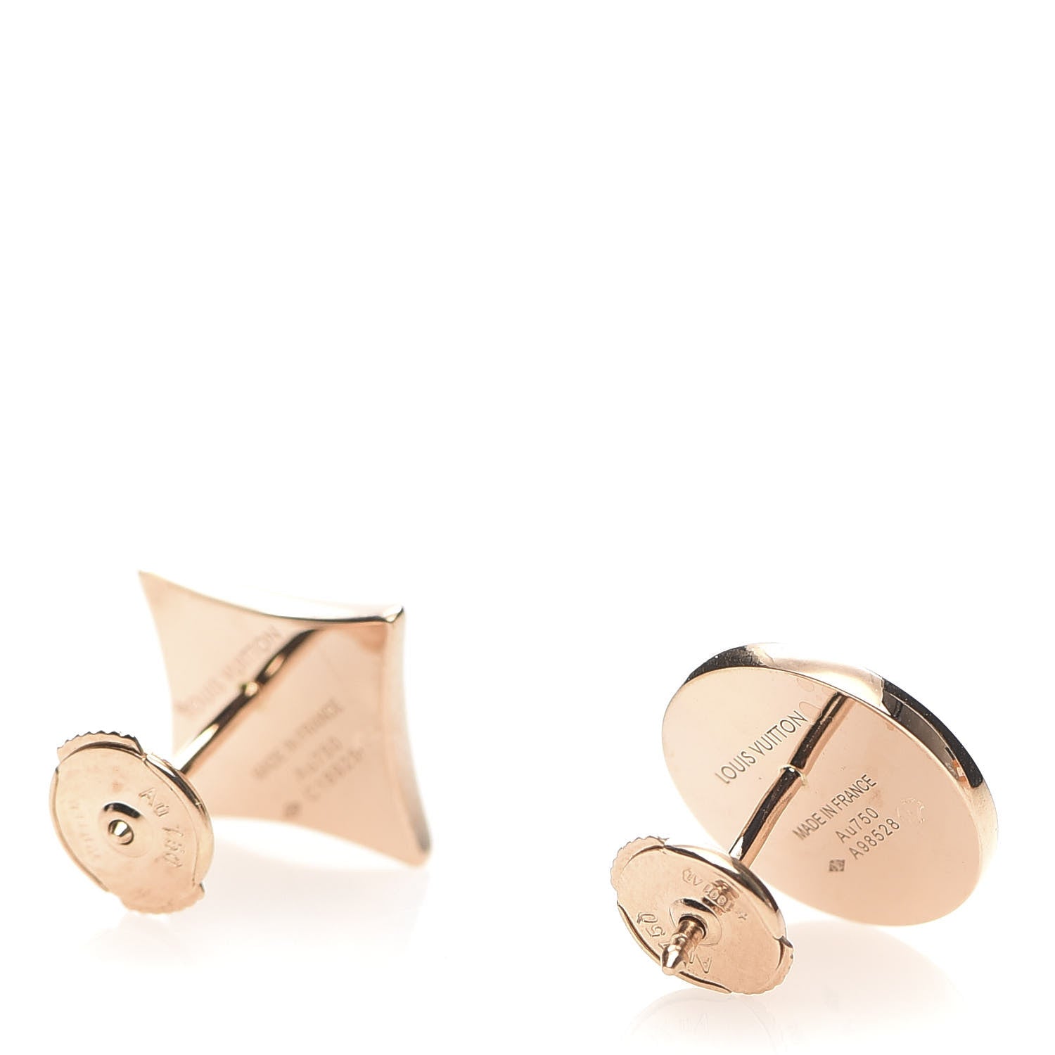 Louis Vuitton 18K Pink Gold Mother of Pearl Color Blossom Star & Sun Stud Earrings 4 of 6