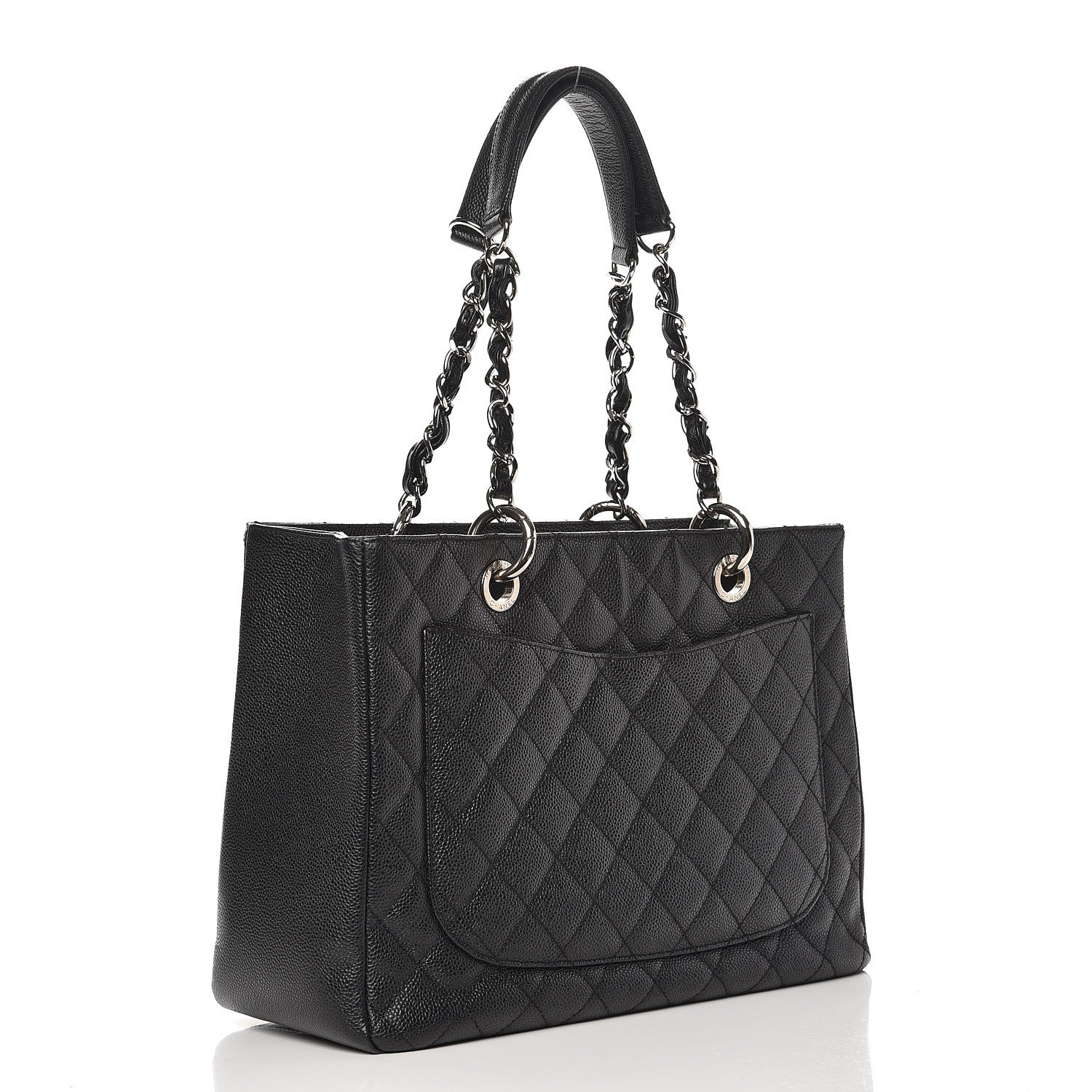 Chanel Caviar Quilted Grand Shopping Tote GST Black 3 of 10