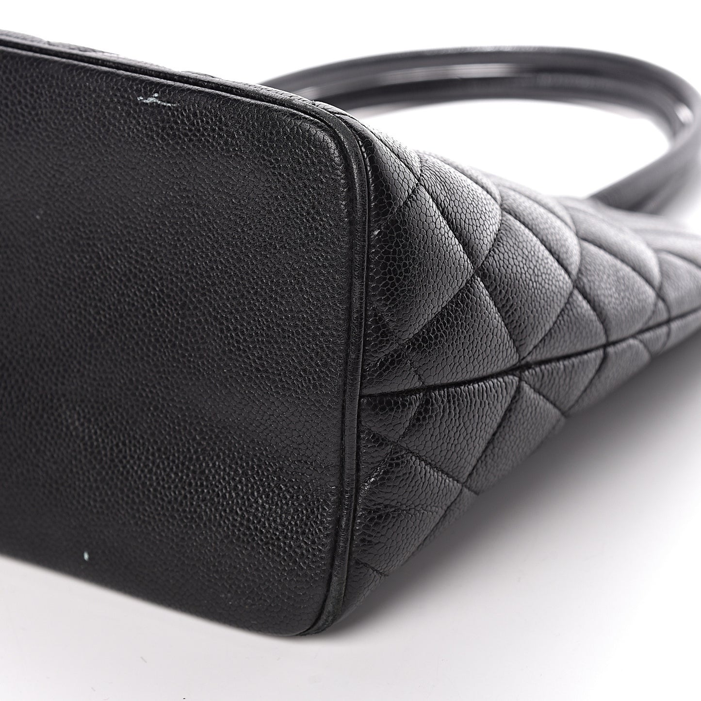 Caviar Quilted Medallion Tote Black