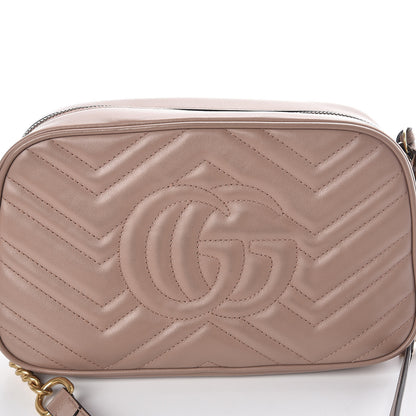 Gucci Calfskin Matelasse Small GG Marmont Chain Shoulder Bag Taupe 8 of 10